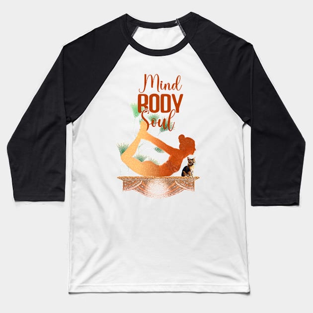 mind..boody..soul Baseball T-Shirt by siano